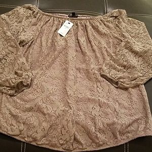 NWT.  Long sleeve lace top